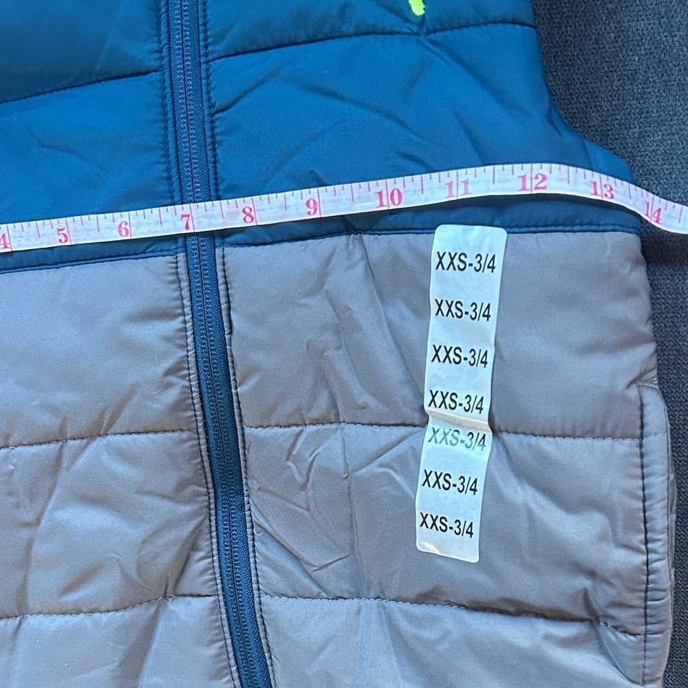 Puma Kids' Teal and Gray Puffer Vest - Picture 6 of 8